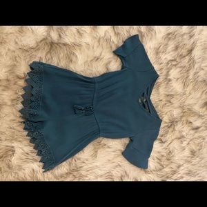 -Girls navy blue romper-